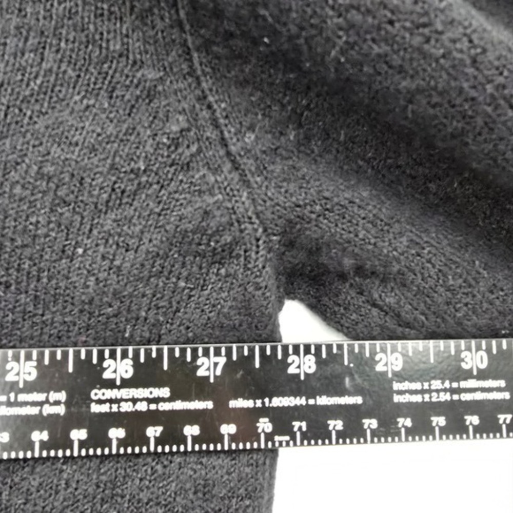 New CeCe Womens 2X Black Fair Isle Pearl Embellished Long Sleeve Knit Sweater‎ - Picture 10 of 11
